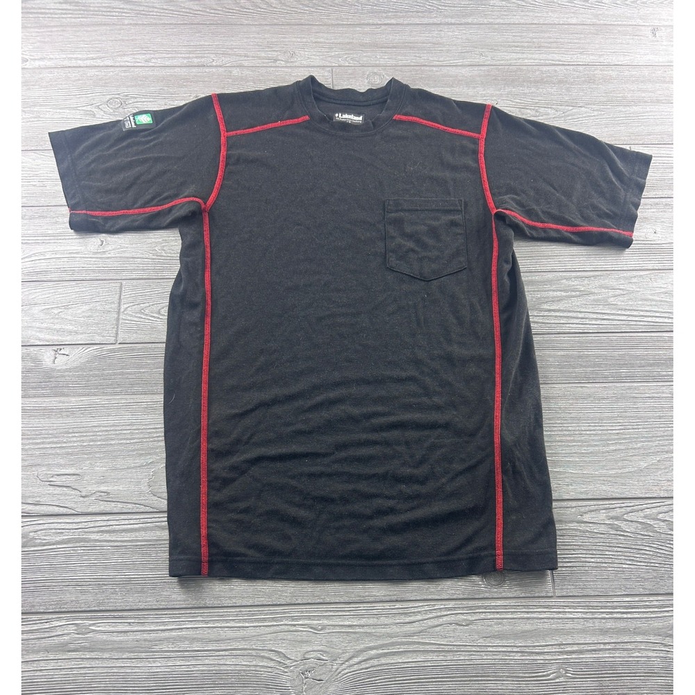 Lakeland FR Protective Clothing Shirt Mens LT Black Red Stitch Flame Resistant